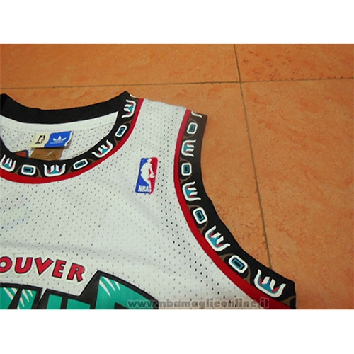 Maglia Vancouver Grizzlies Mike Bibby NO 10 Historic Throwback Bianco
